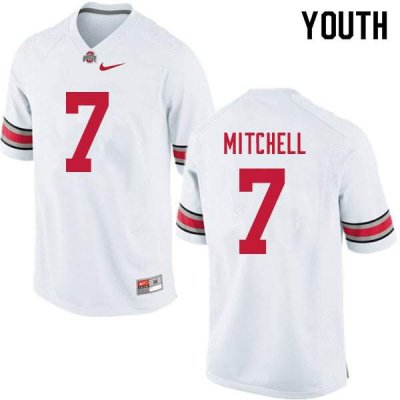 NCAA Ohio State Buckeyes Youth #7 Teradja Mitchell White Nike Football College Jersey UDG3245SL